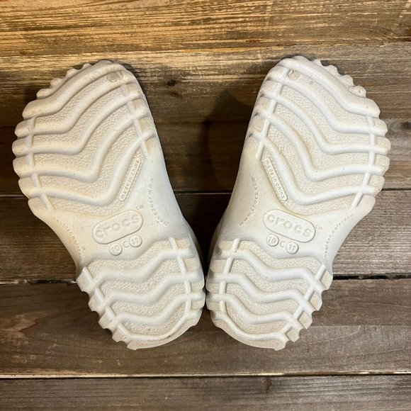 Childrens Crocs Blue Camo Cushioned Waterproof Ankle Duck Boots Size 10 C GUC - Picture 4 of 4